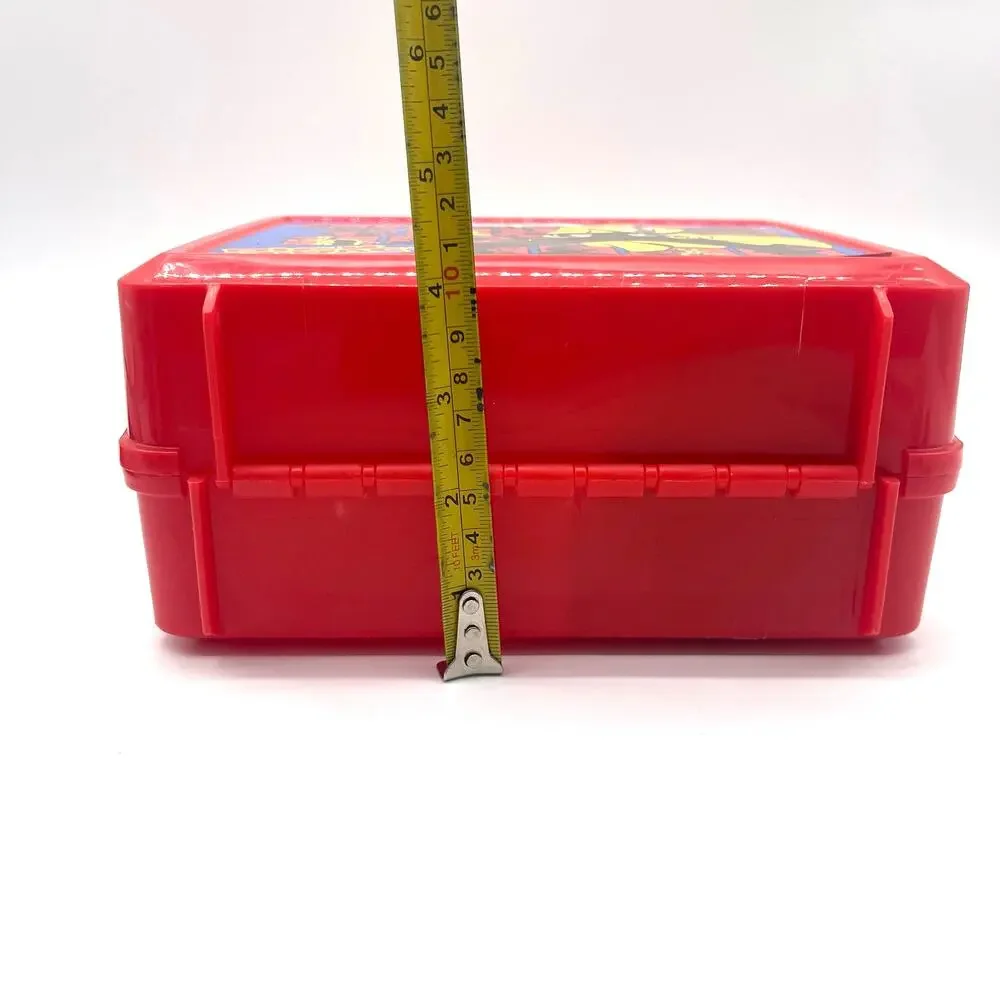 Dick Tracy Lunchbox Thermos Aladdin Disney Brand Red Vintage 1990